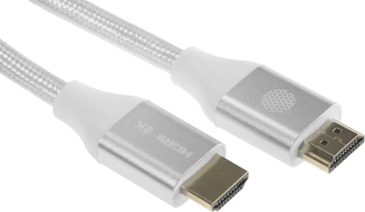 Кабель аудио-видео Cactus CS-HDMI.2.1-3 HDMI (m)/HDMI (m) 3м. позолоч.конт. серебристый