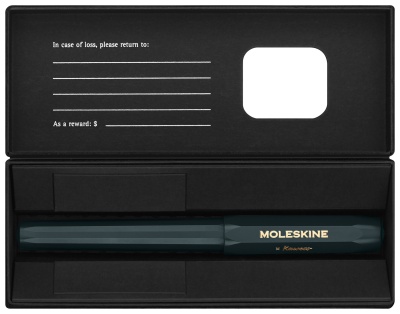 Ручка шариков. Moleskine Kaweco (KAWBALLPENGRN) т.зеленый d=1мм син. черн. подар.кор.