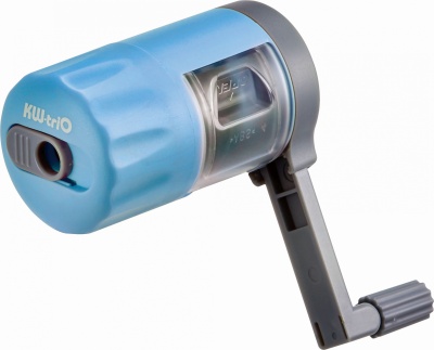 Точилка для карандашей механическая Kw-Trio 03420BLUE 1 отверстие металл/пластик голубой пл.бокс