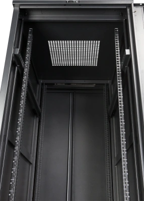 Шкаф серверный Lanmaster (TWT-CBB-47U-6X6-G1) напольный 47U 600x600мм пер.дв.стекл металл 2 бок.пан. 800кг черный 526мм 95кг 2277мм IP20 металл