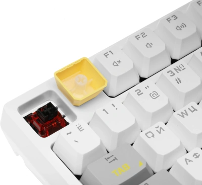 Клавиатура A4Tech S87 Energy механическая белый USB for gamer LED (S87 USB ENERGY WHITE) кабель 1.8м