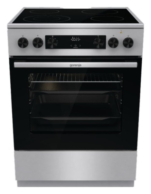 Плита Электрическая Gorenje GECS6C70XC нержавеющая сталь стеклокерамика (без крышки)