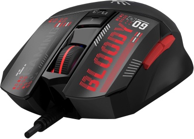 Мышь A4Tech Bloody W60 Max Mini черный/рисунок оптическая 12000dpi USB 9but