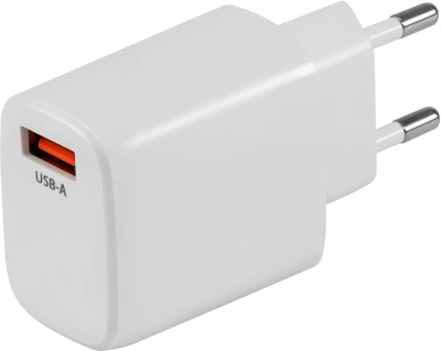 Сетевое зар./устр. Buro BUWG1 18W 3A (QC) USB-A универсальное белый (BUWG18P100WH)