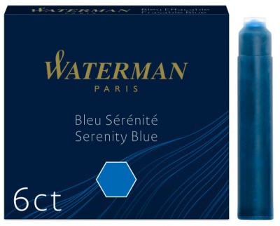 Картридж Waterman International (S0110950) Serenity Blue чернила для ручек перьевых (6шт)