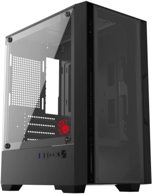 Корпус Bloody CC-123 черный без БП mATX 8x120mm 2xUSB2.0 1xUSB3.0 audio bott PSU