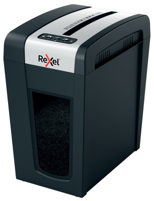Шредер Rexel Secure MC6-SL черный (секр.P-5) перекрестный 6лист. 18лтр. скрепки скобы