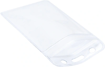 Бейдж для пропуска Deli E5759 68х118мм вертикальный без крепления ПВХ прозрачный (упак.:10шт)