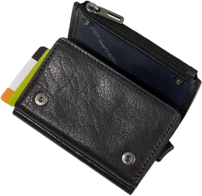 Чехол для кредитных карт Piquadro Solm PP5585S141R/N черный натур.кожа/алюм.