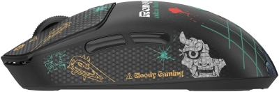 Мышь A4Tech Bloody R72 Ultra Duo Renegade черный оптическая 20000dpi беспров. USB/USB-C 7but