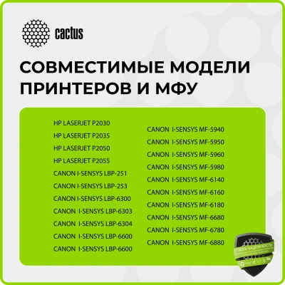 Печка в сборе Cactus CS-FU-HP-P2035 (RM1-6406/RM2-2905) (новая) для HP LJ P2030/P2035/P2050/P2055 Canon LBP-6300/6650/6670/6680 MF-5840/5880/5940/5950/5960/6680 80000стр.