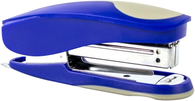 Степлер Kw-Trio 05516BLU Half-strip Pollex 24/6 26/6 (20листов) встроенный антистеплер синий 105скоб