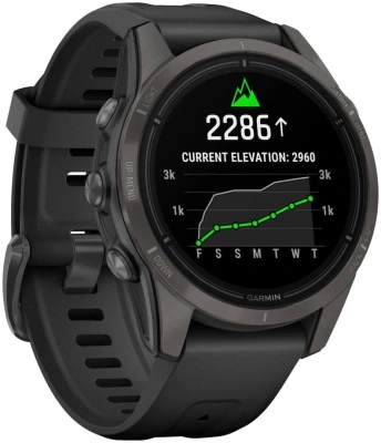Смарт-часы Garmin Epix Pro Gen 2 Sapphire 30.4мм 1.2" AMOLED корп.черный рем.черный (010-02802-15)