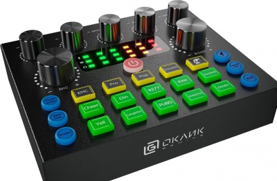 Микрофон проводной Оклик SM-600G 2.5м черный