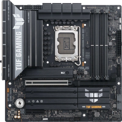 Материнская плата Asus TUF GAMING B860M-PLUS WIFI Soc-1851 Intel B860 4xDDR5 mATX AC`97 8ch(7.1) 2.5Gg RAID+HDMI+DP