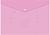 Конверт на кнопке Бюрократ Pastel -PKPAST/PINK A4 пластик 0.18мм розовый