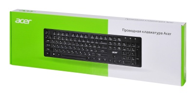 Клавиатура Acer OKW020 черный USB slim Multimedia (ZL.KBDEE.001) кабель 1.5м