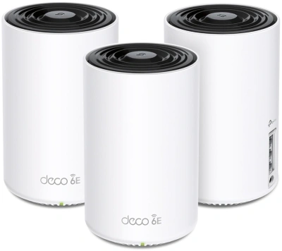 Бесшовный Mesh роутер TP-Link Deco XE75 (DECO XE75(3-PACK)) AXE5400 10/100/1000BASE-TX белый (упак.:3шт)