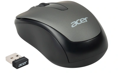 Мышь Acer OMR134 серый оптическая 1000dpi беспров. USB для ноутбука 3but (ZL.MCEEE.01H)