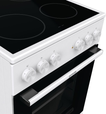 Плита Электрическая Gorenje Essential GEC5A41WG белый/черный стеклокерамика (без крышки)