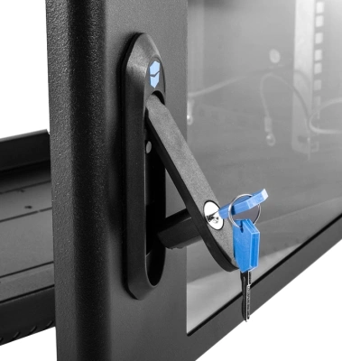 Шкаф коммутационный ЦМО (ШРН-9.350-9005) настенный 9U 600x350мм пер.дв.стекл 200кг черный 300мм 12кг 180град. 479мм IP20 металл