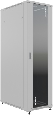Шкаф серверный NTSS Премиум (NTSS-R42U80100GS) напольный 42U 800x1000мм пер.дв.стекл металл 900кг серый 910мм 134кг 1987мм IP20 сталь