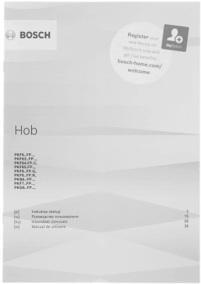 Варочная поверхность Bosch Serie 6 PKN652FP2E белый