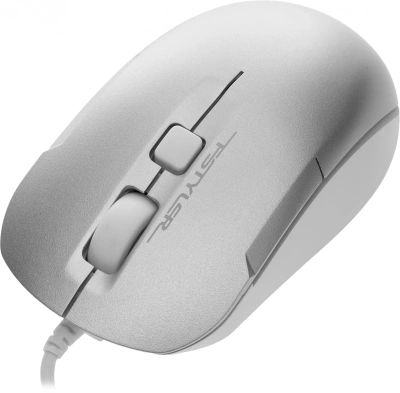 Мышь A4Tech Fstyler FM26 серебристый/белый оптическая 1600dpi USB для ноутбука 4but (FM26 USB (ICY WHITE))