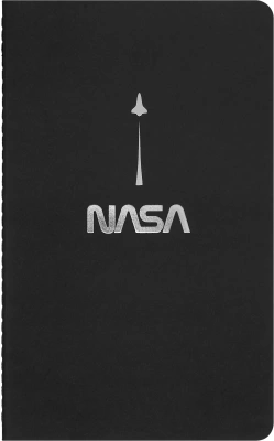 Блокнот Moleskine CAHIER NASA-INSPIRED SKCAHLP7063S2 Large 130х210мм 120стр. нелинованный мягкая обложка серебристый/черный Moon (2шт)