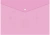 Конверт на кнопке Бюрократ Пастель -PKPAST/PINK A4 пластик 0.18мм розовый