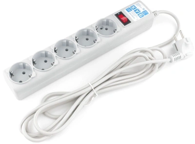 Сетевой фильтр Powercube SPG-B-10 3м (5 розеток) серый (коробка)