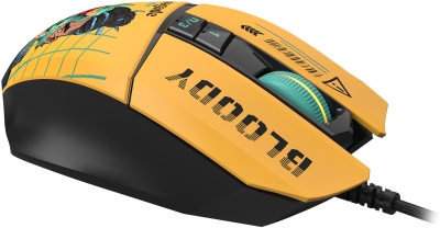Мышь A4Tech Bloody W63 Max Renegade желтый/рисунок оптическая 12000dpi USB (W63 MAX)