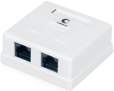 Розетка Cabeus WS-8P8C-CAT.5E-2 комп. RJ45 кат.5E бел.