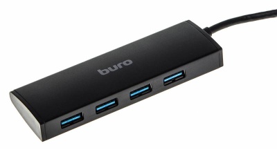 Разветвитель USB 3.0 Buro BU-HUB4-0.5-U3.0 4порт. черный