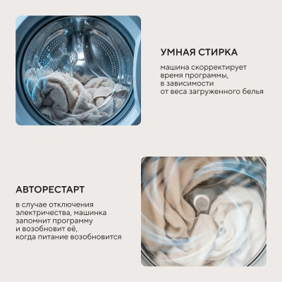 Стиральная машина Hyundai WME6004 класс: A+++ загр.фронтальная макс.:6кг белый инвертор