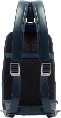 Рюкзак слинг мужской Piquadro Victor CA7174W143/BLU синий натур.кожа