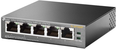 Коммутатор TP-Link TL-SF1005P (L2) 5x100Мбит/с 4PoE 58W неуправляемый