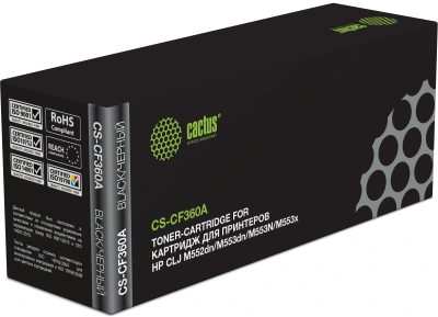 Картридж лазерный Cactus CS-CF360A CF360A черный (6000стр.) для HP CLJ M552dn/M553dn/M553N/M553x