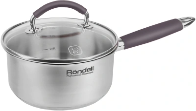 Ковш Rondell Akzent RDS-1386 1.3л. d=16см (с крышкой) стальной