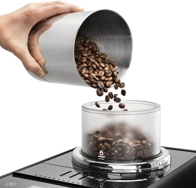 Кофемашина Delonghi Rivelia EXAM440.55.B 1450Вт серебристый/черный
