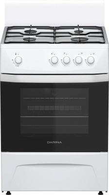 Плита Газовая Darina C 1001 W белый/черный (без крышки) реш.сталь