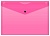 Конверт на кнопке Бюрократ Double Neon DNEPK803A4PINK A4 гориз. пластик 0.15мм розовый