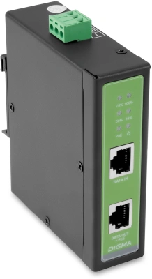 Инжектор PoE Digma DNP30W48GDXM 10/100/1000BASE-T 30Вт 37-57В(DC)